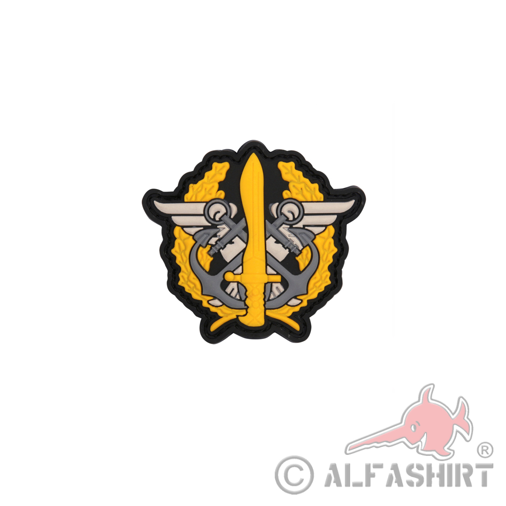 3D Rubber US Mariniers Corps Patch Gelb Navy Amerika Alfashirt 6  x 6 cm#26955