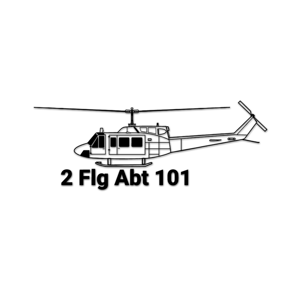 Wandtattoo UH-1 Mehrzweckhubschrauber Huey Fliegende Abteilung 101 #A6301
