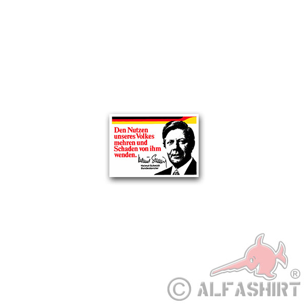 Altkanzler Helmut Schmidt Aufkleber Sticker Alt-Bundeskanzler 10x7cm#A3577