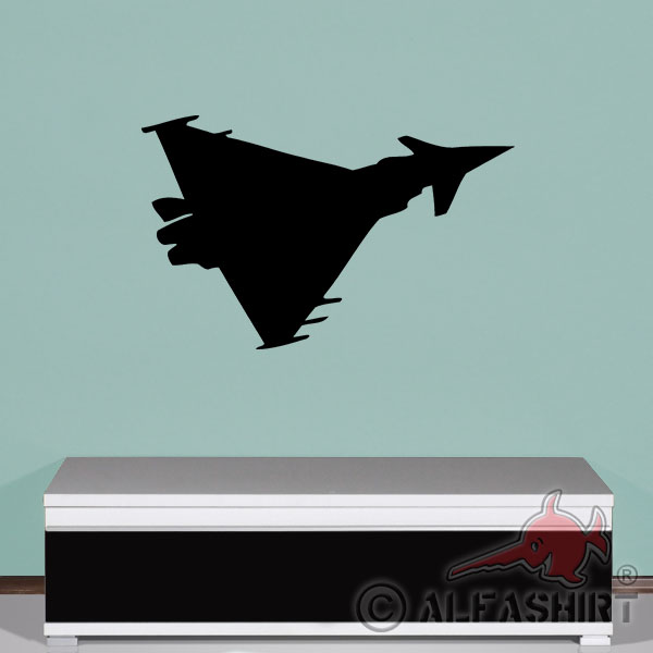Eurofighter Jet Flugzeug Luftwaffe BW Deko Wand Wandtattoo 72x45cm #A4751