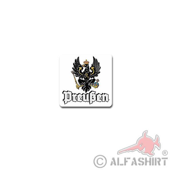 Prussia Eagle Sticker Prussia Eagle Kingdom of Prussia 7x7cm # A4228