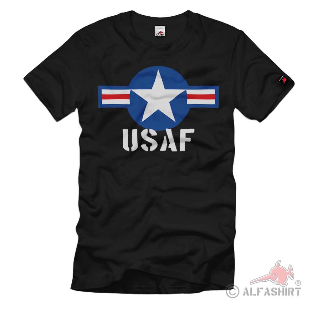 Usaf Us Air Force Isaf Luftwaffe Amerika United States Logo - T Shirt #1536