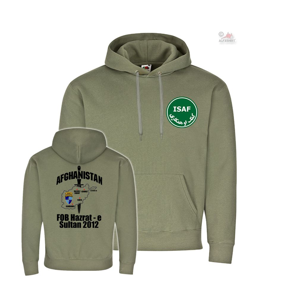 Hoodie ISAF FOB Hazrat - e Sultan 2012 Afghanistan Deployment Veteran #40041