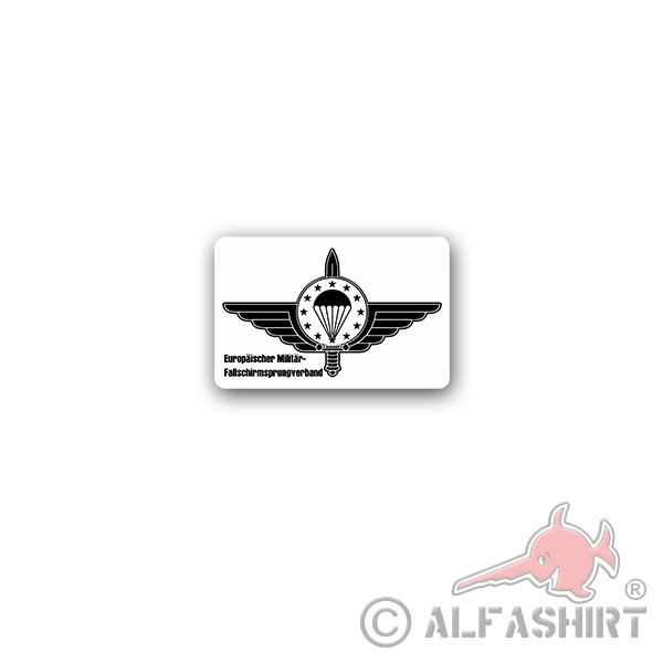 Sticker EMFV European Skydiving Federation FschJg 11x7cm A3512