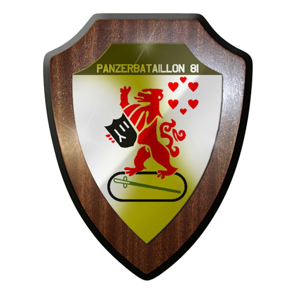 Wappenschild / Wandschild / Wappen - Panzer Bataillon PzBtl 81 Bw Soldaten #8360