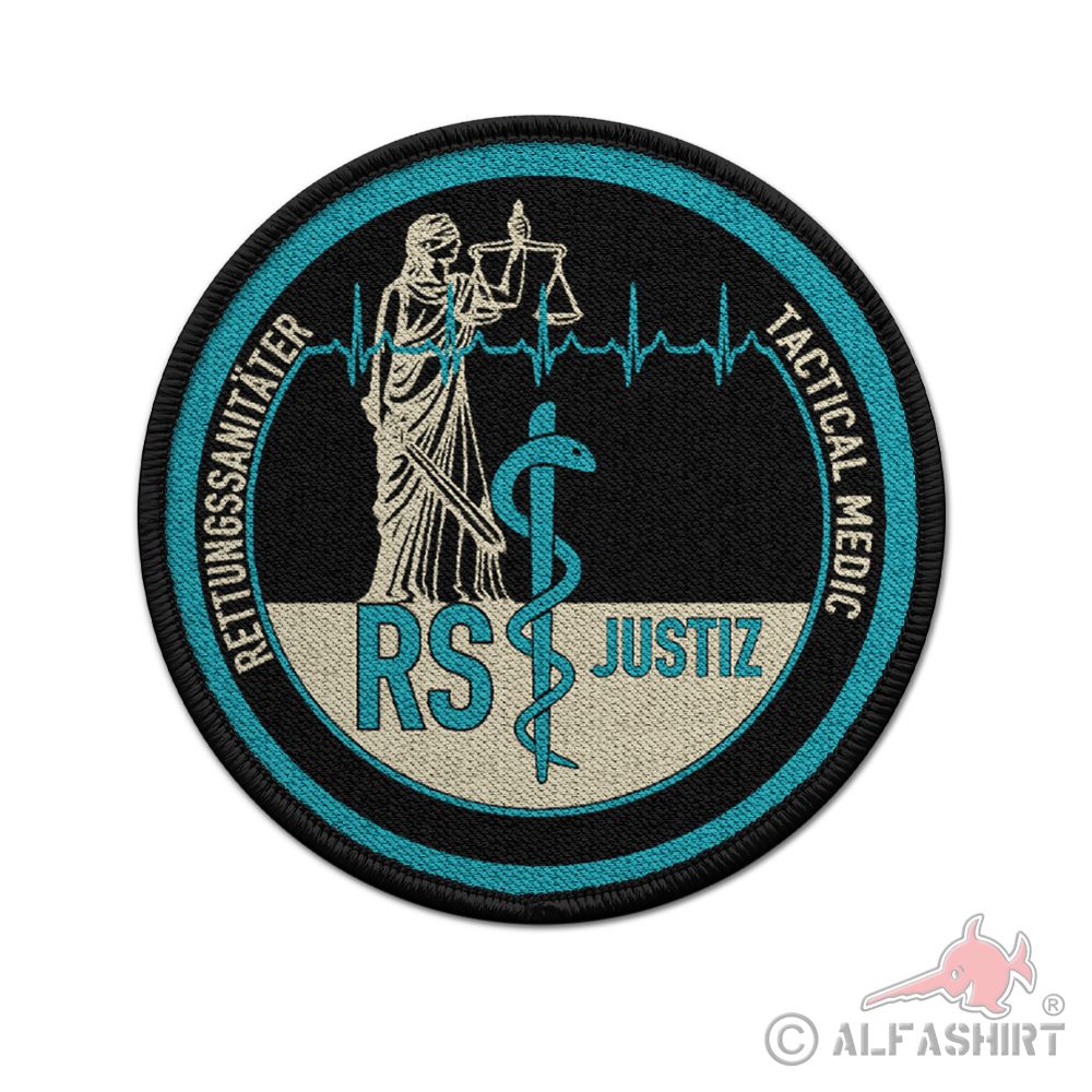 Patch Rettungssanitäter Justizia  Uniform Abzeichen RS rettsan #37679