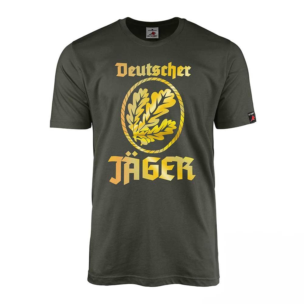 Deutscher Jäger Abzeichen Bundeswehr JgBtl Infanterie Eichenlaub T Shirt #13571