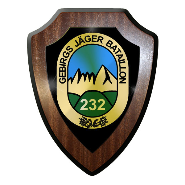 Wappenschild - Gebirgsjäger Bataillon 232 GbJgBtl Bundeswehr BW #9010