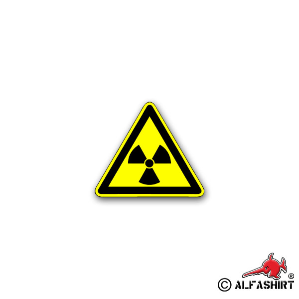 Sticker Radioactive Ray Atomic nuclei Atom decay Danger 8x7cm A2615
