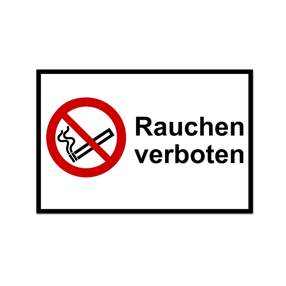 Aufkleber Rauchen Verboten Schild Hinweis Zigaretten 45x 30 cm #A6452