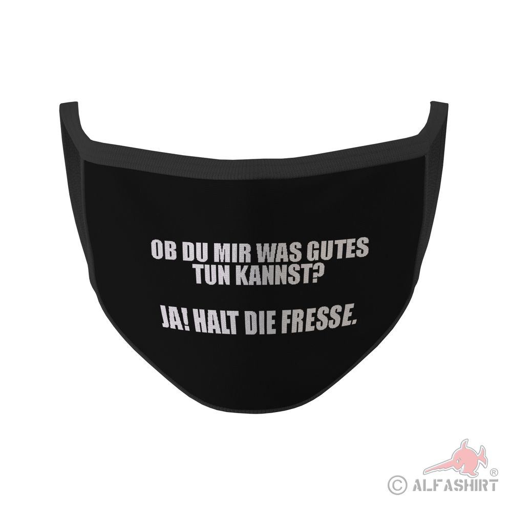 Mund Maske Halt die Fresse Statement Wrds Lustig Provokant Diskussion #35375