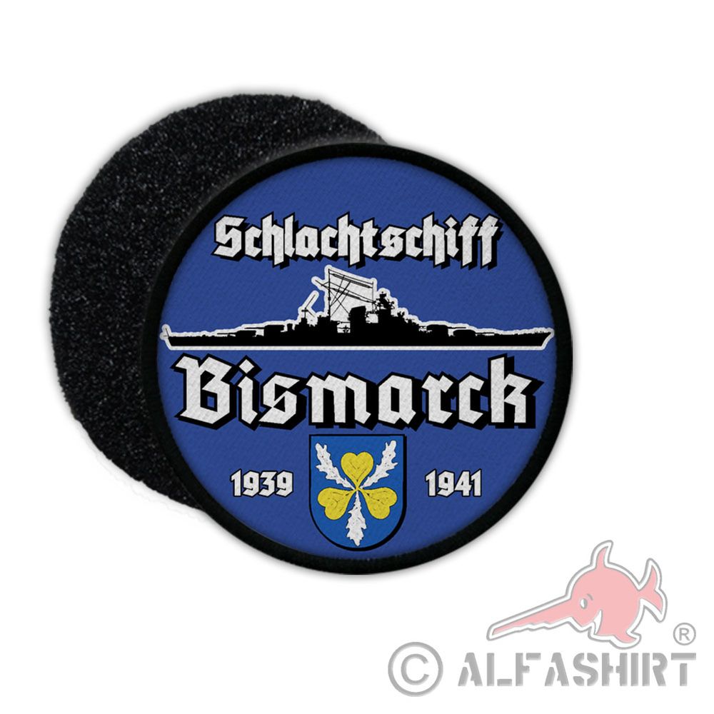 9cm Patch Schlachtschiff Bismarck Kriegs-Marine Abzeichen Schiff Militaria#36392