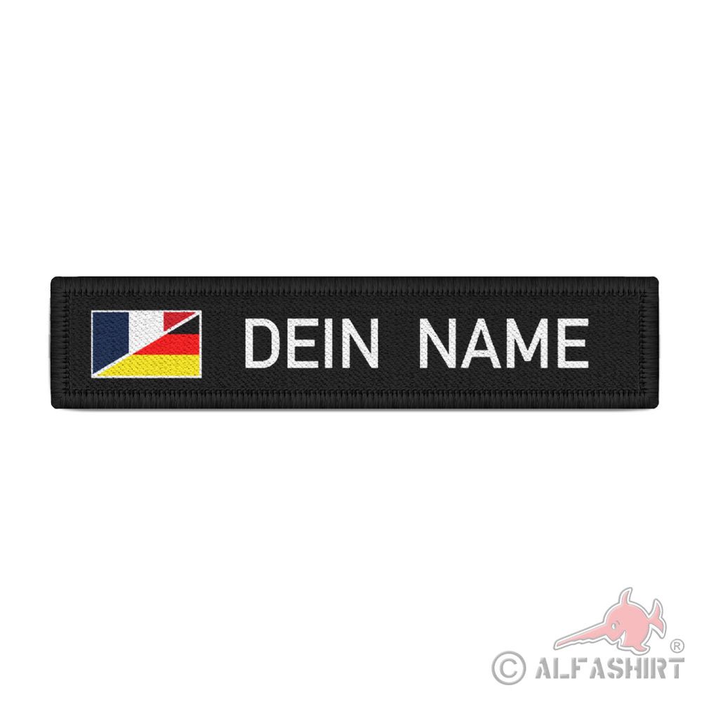 Namenspatch 12x2,5cm personalisierbar Patch DE GER FR France Germany #44442