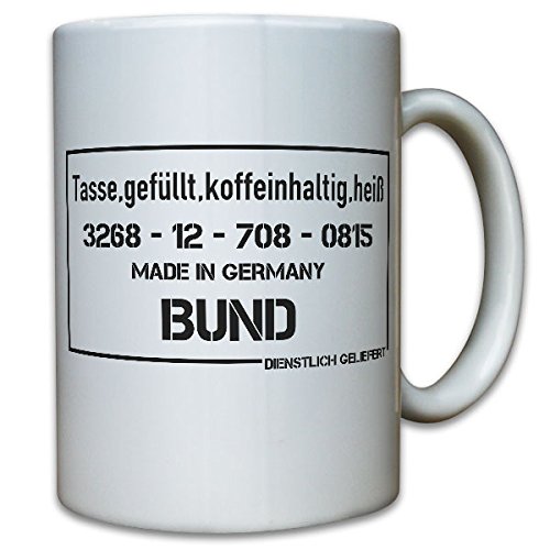 Filled caffeinated hot- Coffee Bundeswehr Chef Mug Humor - Cup # 10123