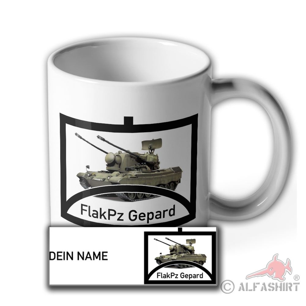 Cup personalized FlakPz anti-aircraft gun tank Gepard 1A2 FlaK #42917