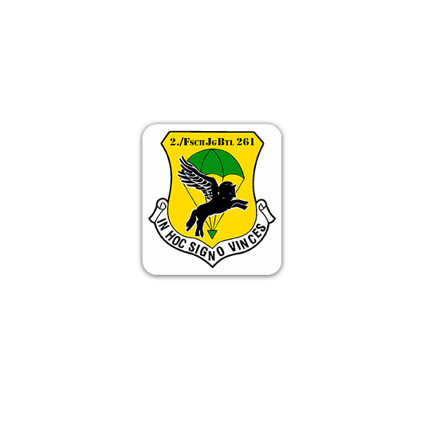 Aufkleber/Sticker 2 FschJgBtl 261 Fallschirmjägerbataillon Pegasus 6x7cm A3200