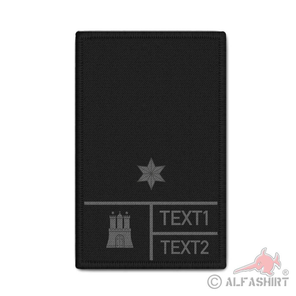 Patch 9,8x6cm personalisierbar Polizei Polizeikommissar A9 PK Hansestadt #43841