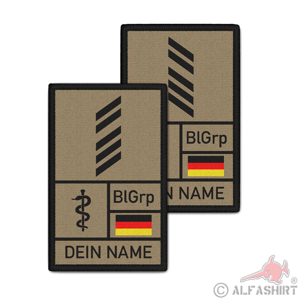 Rank Patch 9,8x6cm OStGefr Tropen mit Namen Oberstabsgefreiter Bundeswehr #39882