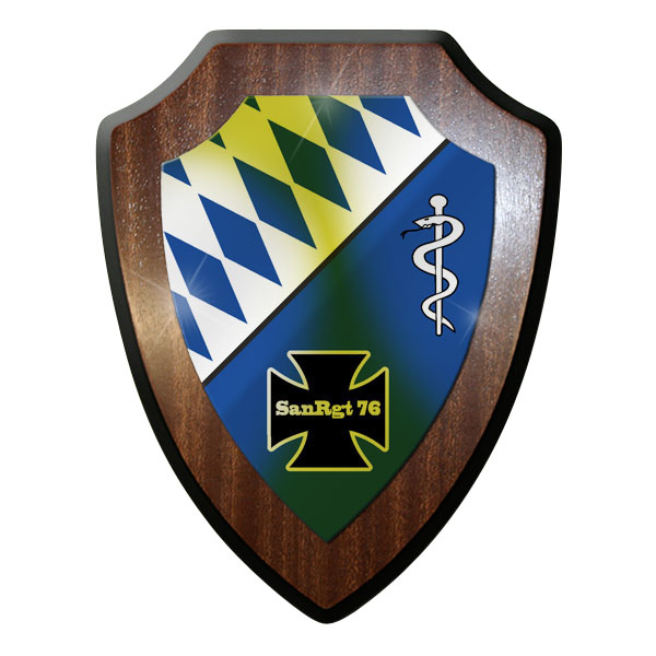 Wappenschild / Wandschild - SanRgt 76 Sanitäts Regiment Sanitäter #10027 w