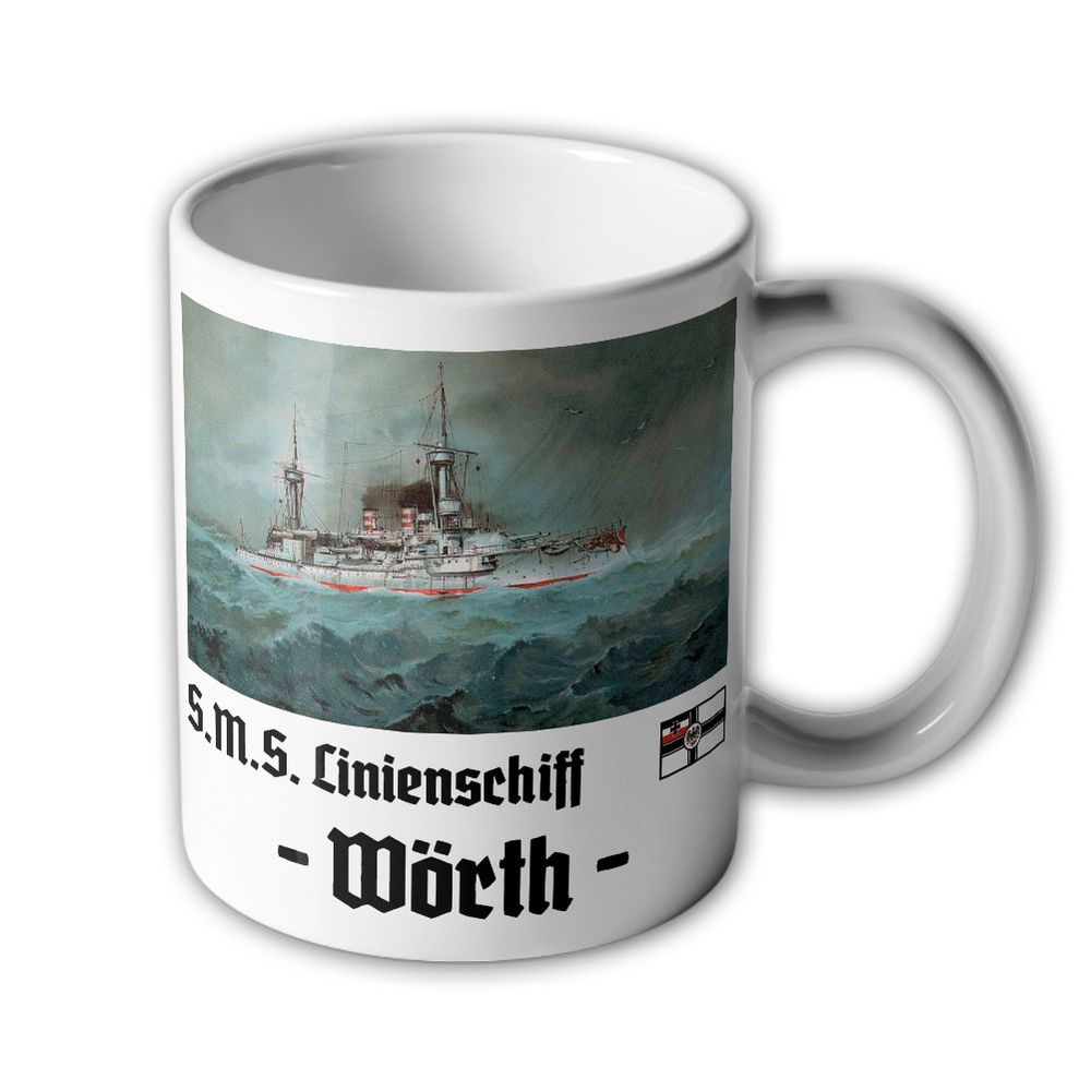 Tasse SMS Wörth Panzerschiff Linienschiff Schiff Kaiserlichen Marine #38108