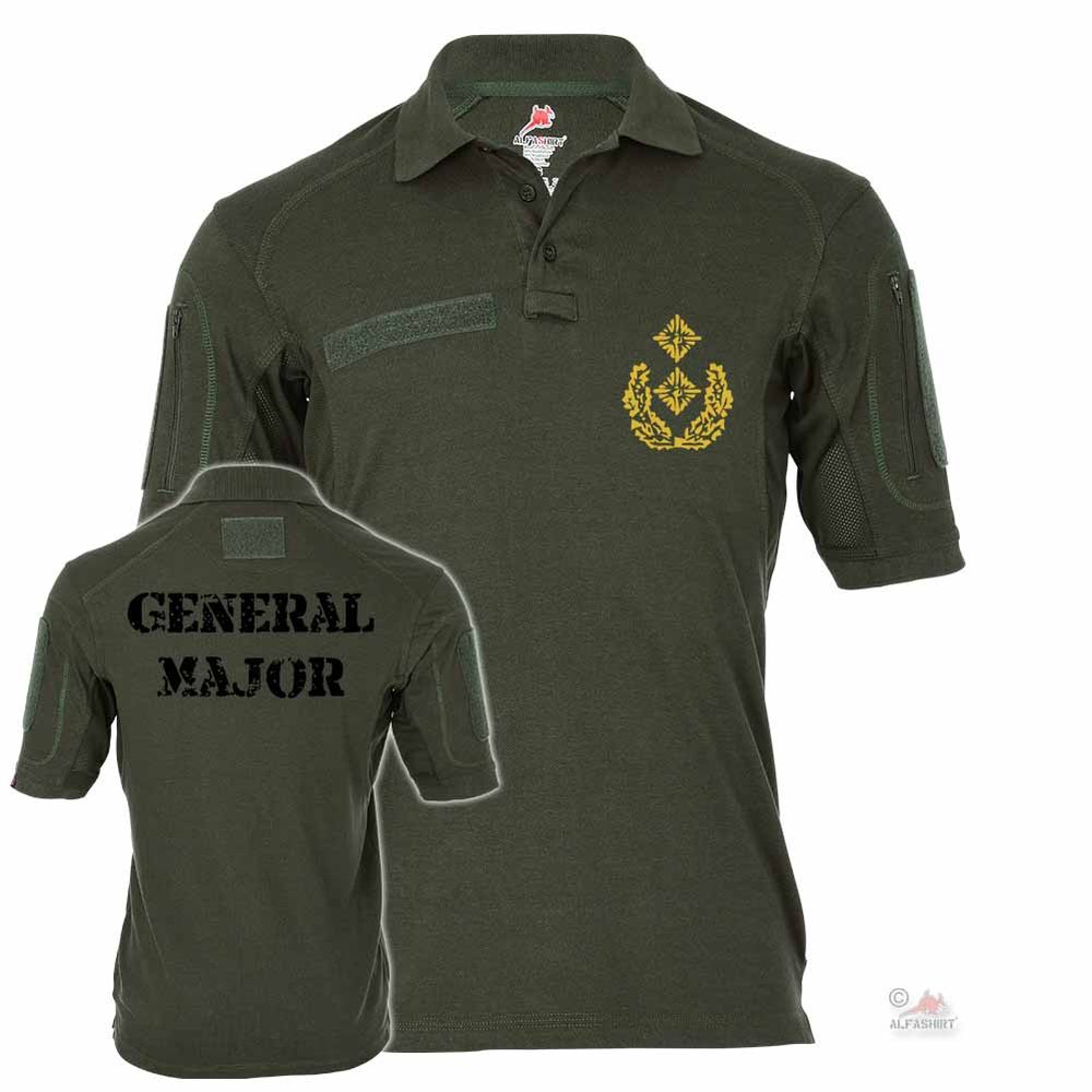 Tactical Poloshirt Alfa - Generalmajor Dienstgrad Abzeichen Truppendienst #19110