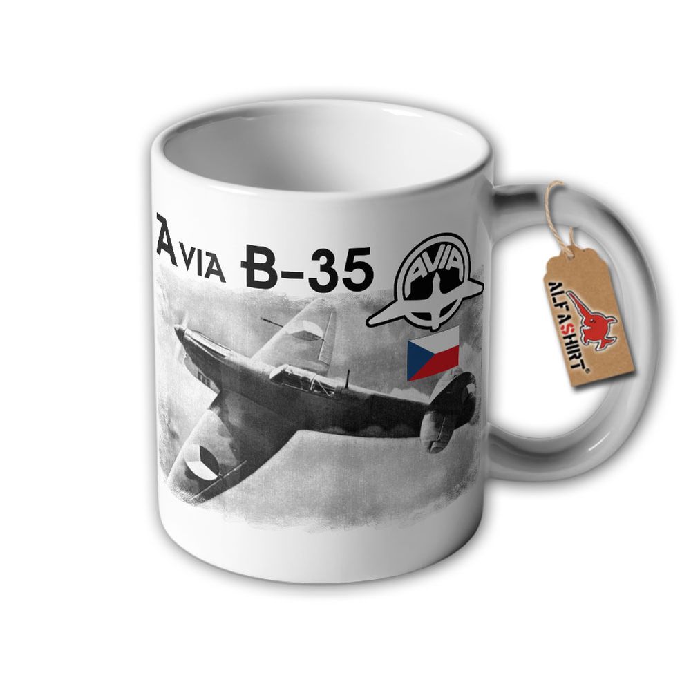 Tasse Avia B-35 tschechoslowakisches Jagdflugzeug Flugzeug einmotorig #32908