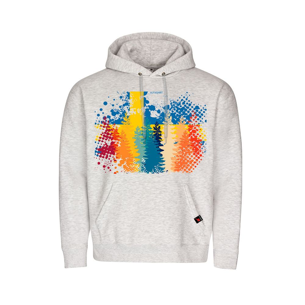 Hoodie Retro Forest Sweden Sweden Forest Camping Holiday Travel Sverige # 31898