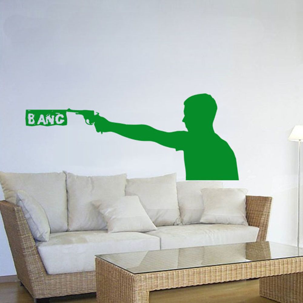 Revolver Man Zielscheibe Silhouette Schützen Pappkamerad ( 45x110cm) #4388
