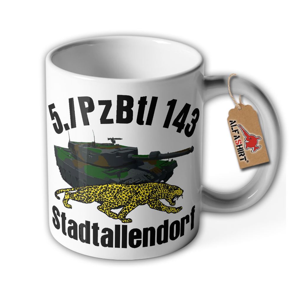 Tasse 5 PzBtl 143 Stadtallendorf Panzerbataillon Kompanie Wappen #41547