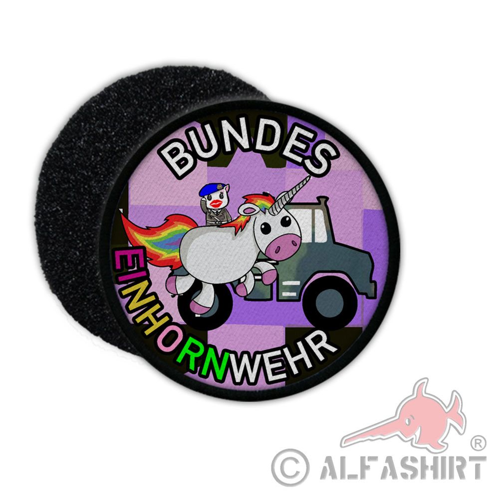 Bundes-Einhornwehr Unicorn Bundeswehr Parade Fun Unicorn ITBtl 381 Patch # 35876