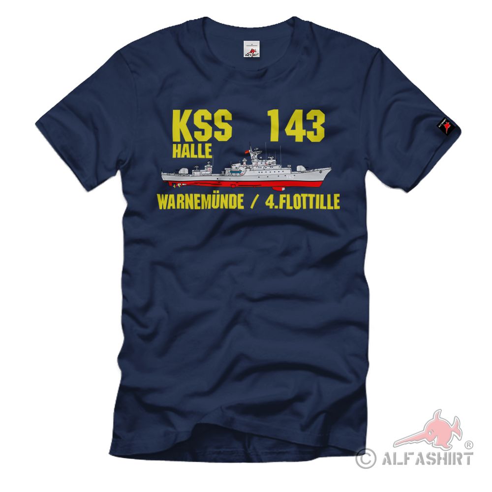 KSS 143 Halle Warnemünde 4 Flottille NVA DDR Volksmarine Koni 1159 T-Shirt#38870