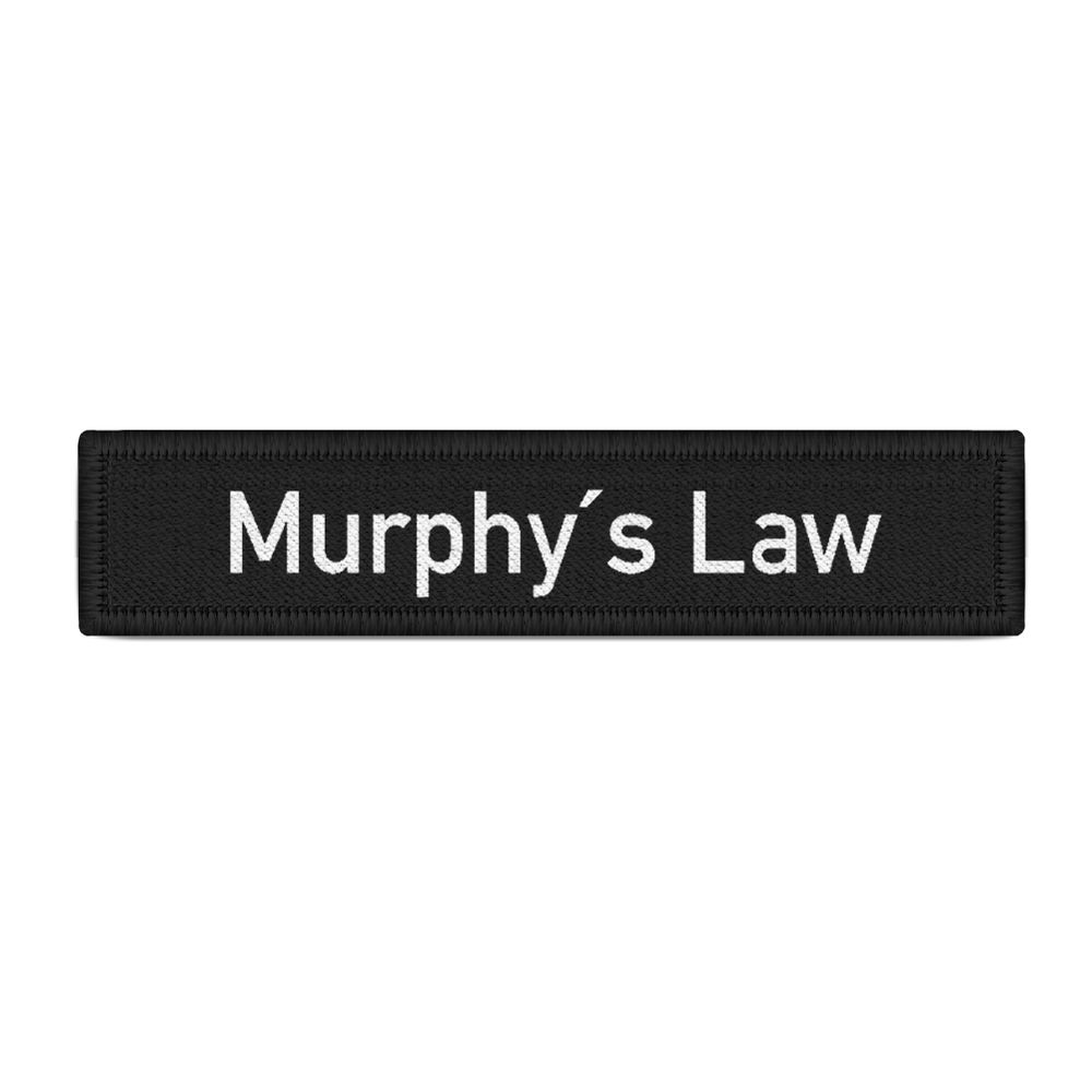 Name Patch Murphy's Law Law Possibility Murphy Velcro Patch Patch # 27675