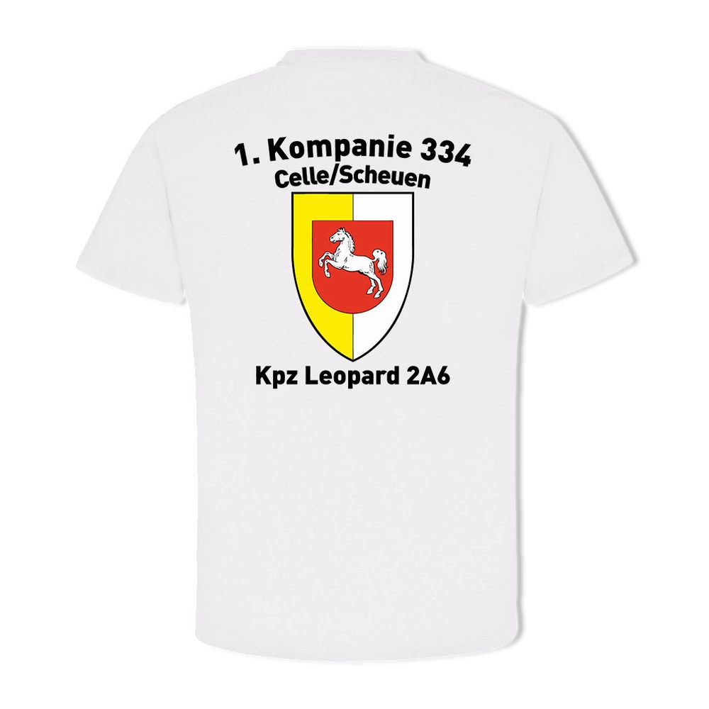 1Kp PzBtl 334 Celle Scheuen KPz Leopard 2A6 Bundeswehr - T Shirt #14265