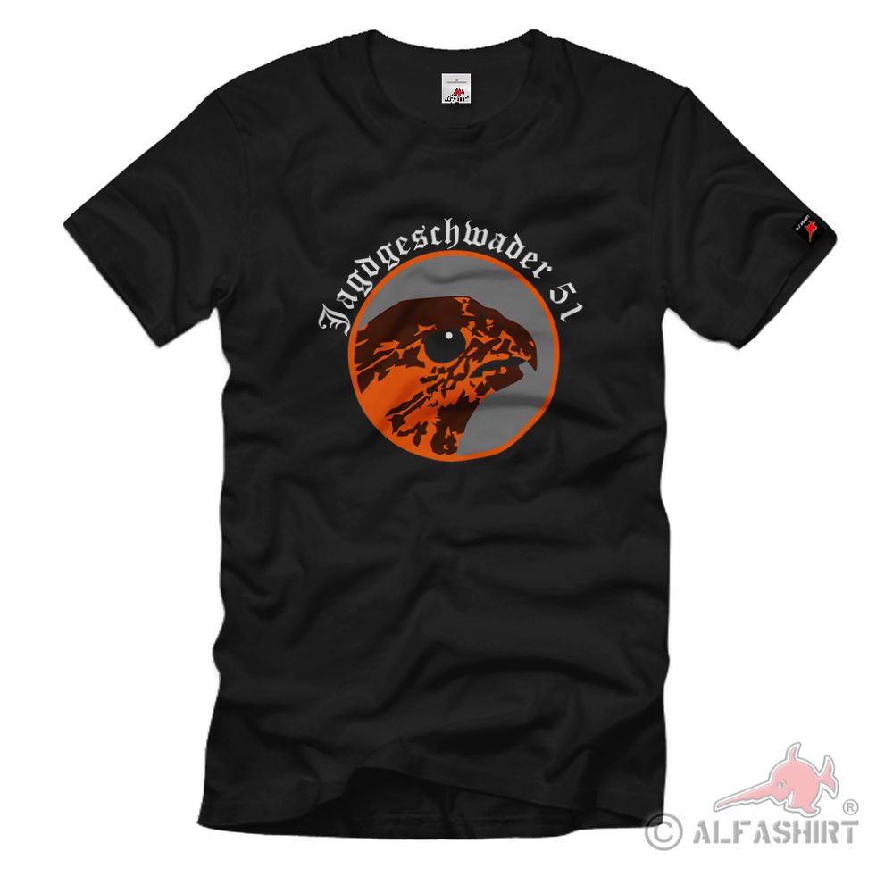 JG51 Mölders Jagdgeschwader 51 Squadron Badge Bf109 Fw58 T-Shirt # 37005