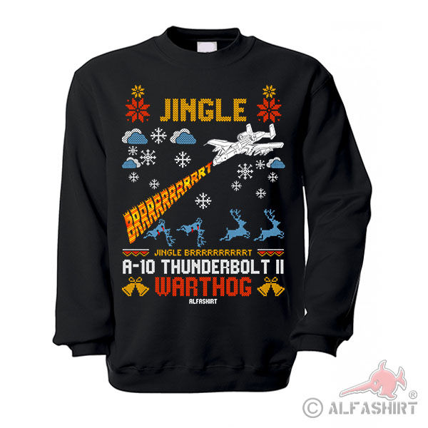 Sweater X-MAS A-10 Thunderbolt Warthog Jingle BRRRRRRT Christmas Sweater #45914