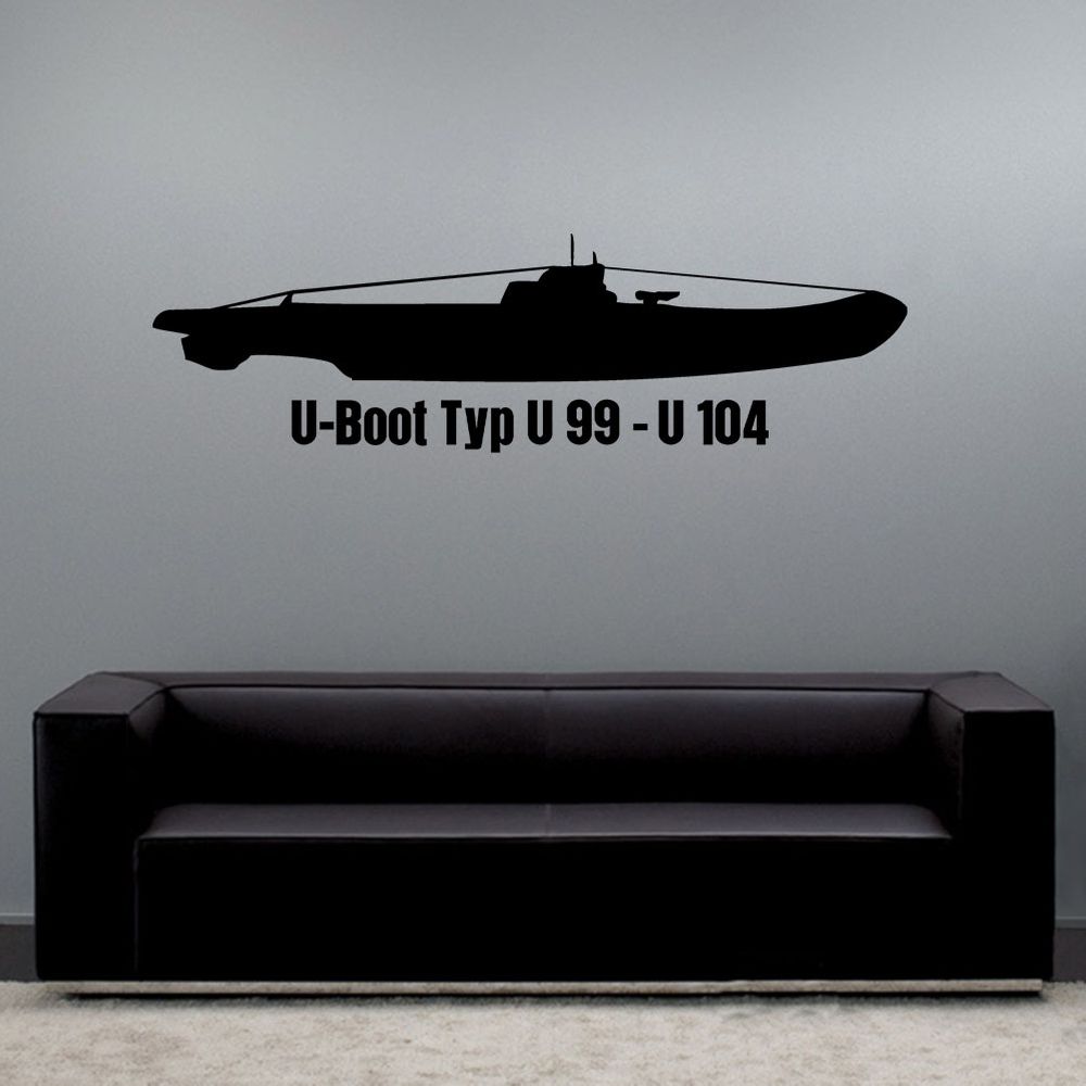 Wandtattoo U-Boot Typ U 99 - U104 U100 U101 U102 U103 II U-Flottille #A6190