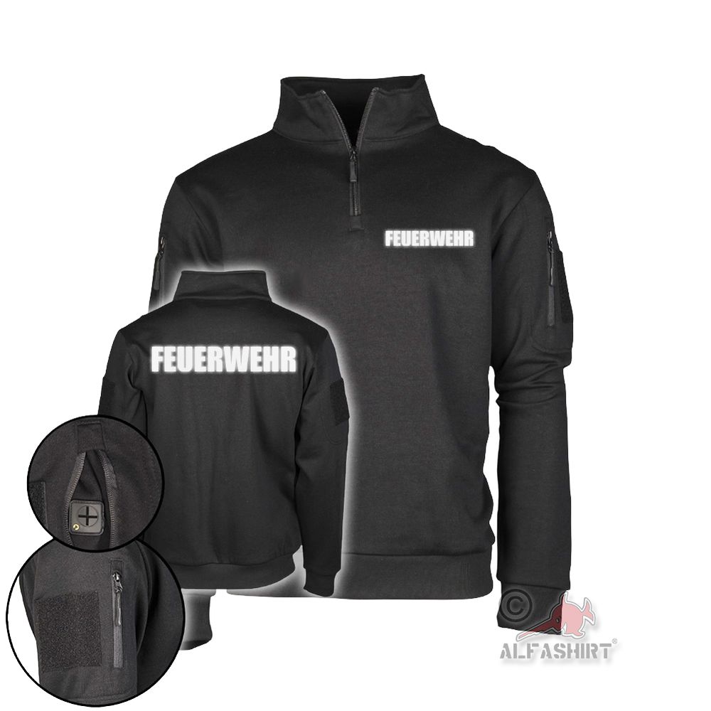 REFLECTIVE BW sweater fire brigade rescue service fire station fire master #39630