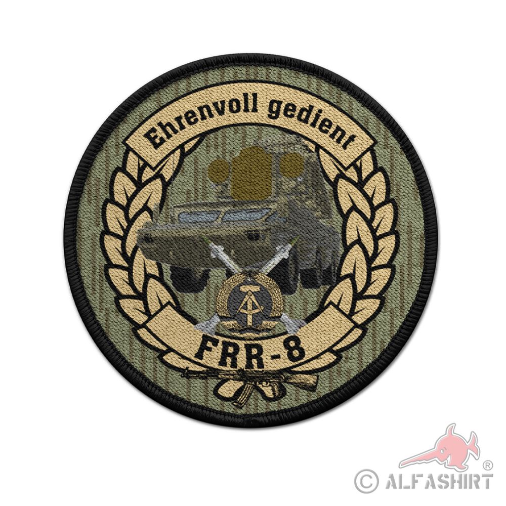 Patch Ehrenvoll Gedient NVA Fla Raketenregiment 8 SLS Start  9cm#39003
