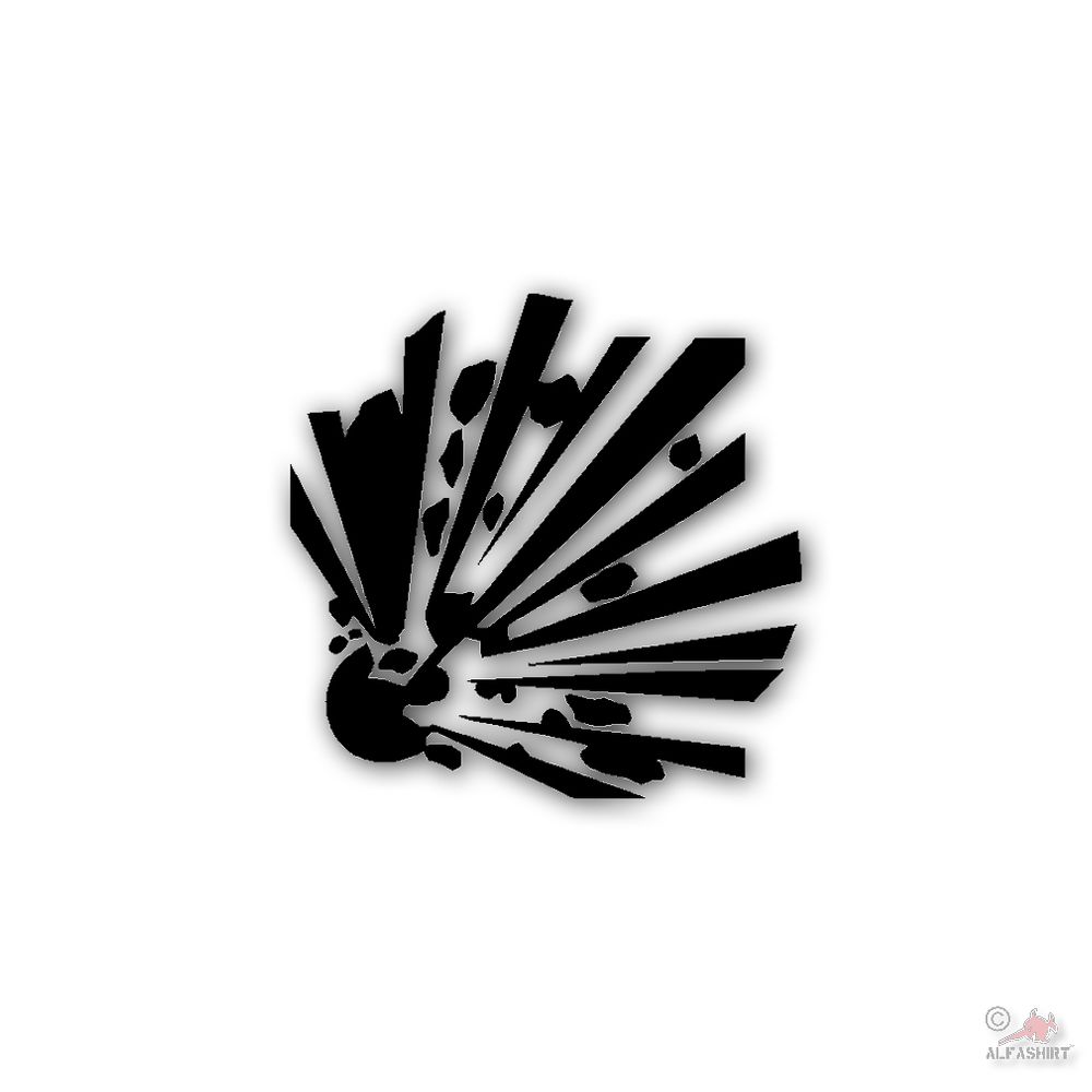 Explosive sticker badge blowing up dust fire 15x14cm # A4586
