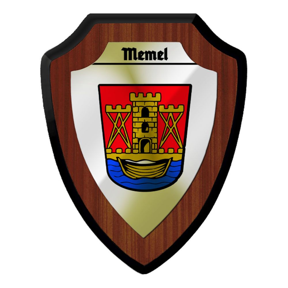 Heraldic shield / wall sign - Memel homeland East Prussia Memelland badge # 18608