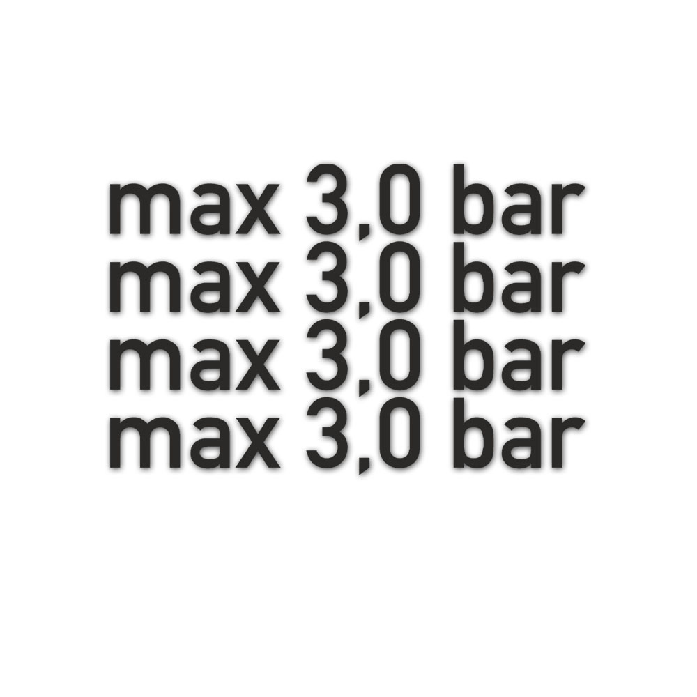 Reifendruck 3,0 bar 9mm Schrifthöhe   #A5901