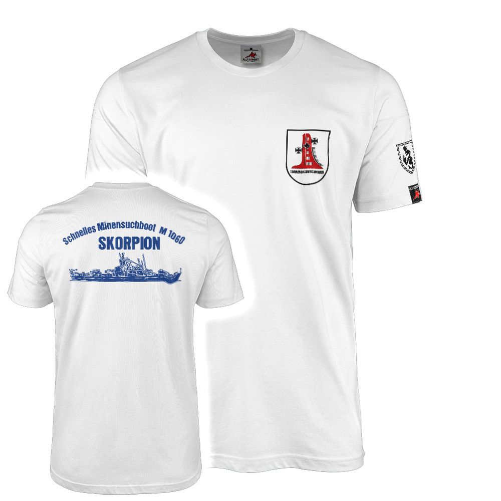 T-Shirt Schnelles Minensuchboot M 1060 Skorpion 1. Minensuchgeschwader #47733