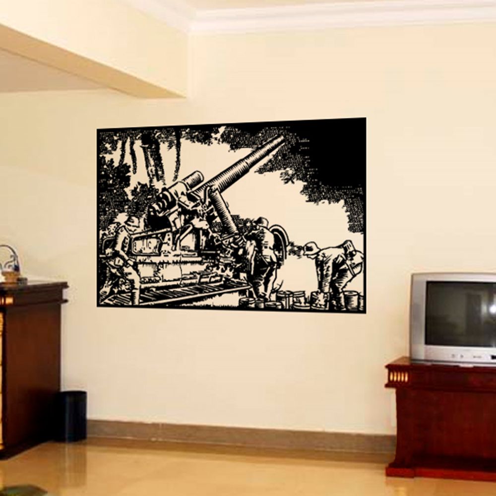 Dora Heavy Artillery Gun Rail Rails Wall Decal 45x66cm # 1128