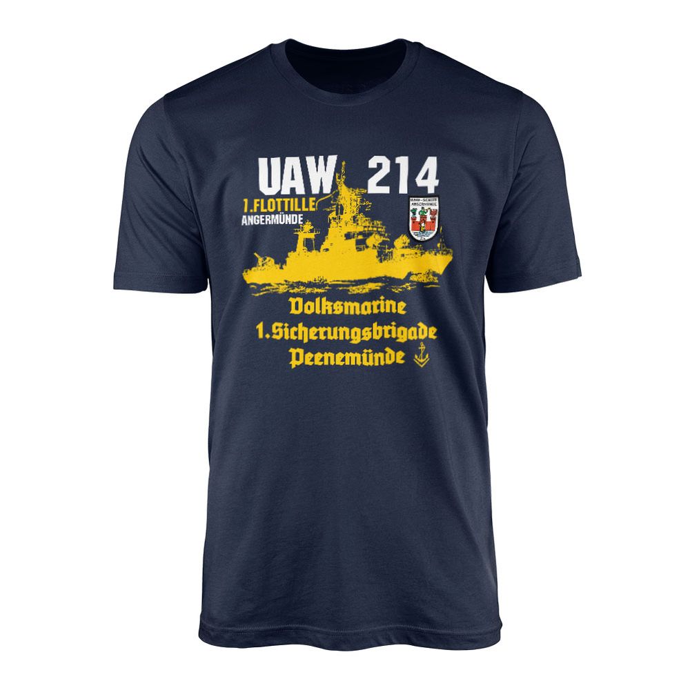 T-Shirt UAW Schiff 214 Wappen 1 Flottile Angermünde Brandenburg #43754