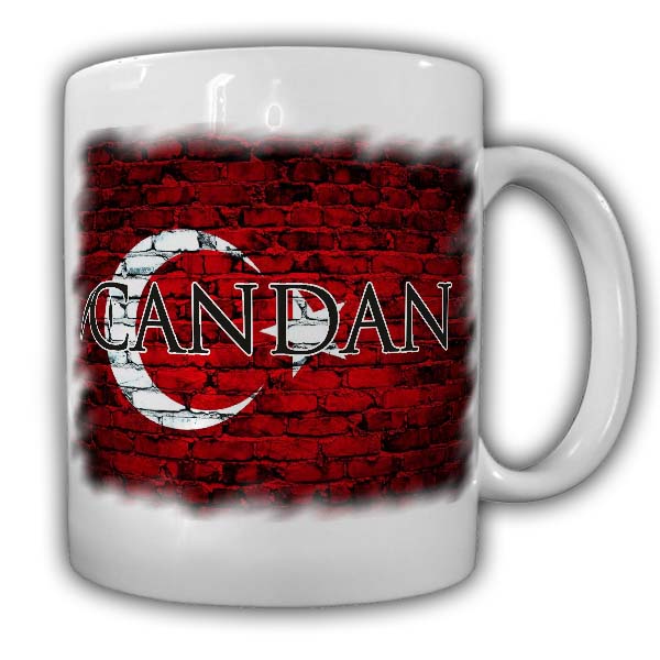 Türkische Flagge mit Candan Tasse Türkei Türkey Namen Flagge Heimat Ehre #25076