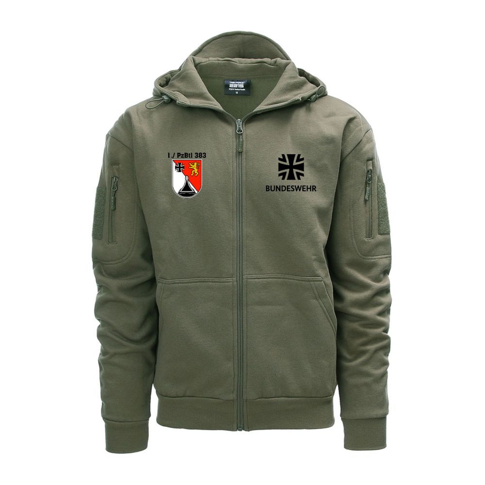 Hoodie Zipper Jacke Bundeswehr BW Kreuz 1. Kompanie Panzerbataillon #47412