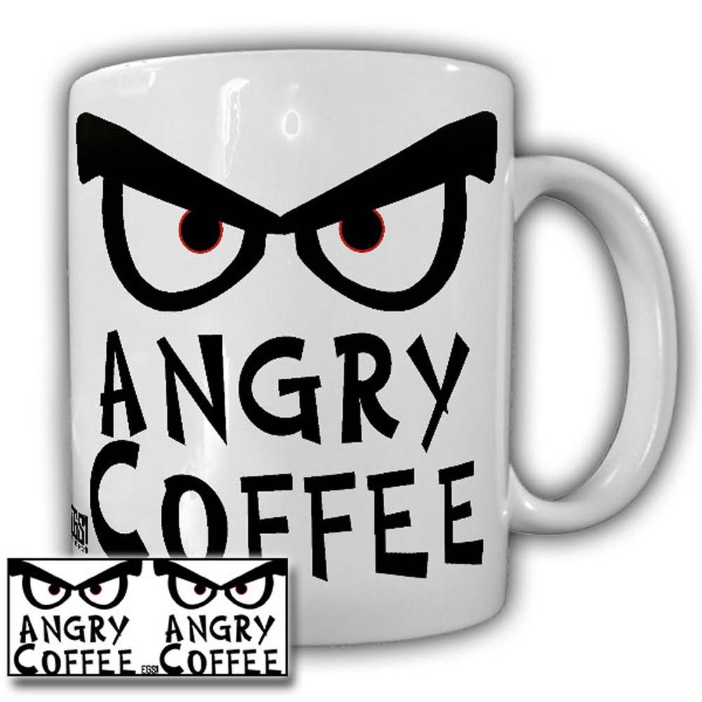 Tasse Angry Coffee Fun Spass Humor Kaffe Cup Arbeitsplatz Büro Böse Vogel #24044