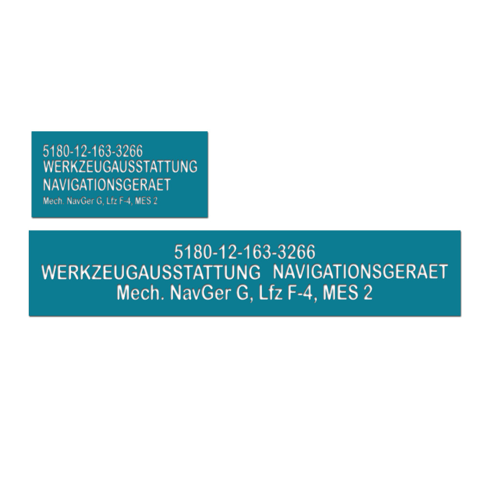 Lackierschablone Werkzeugausstattung Navigations Gerät 15,5x5cm 14,5x2cm #A5407