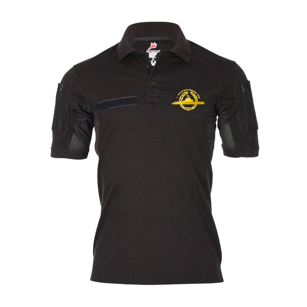 Tactical Poloshirt 1 Ubootgeschwader Kiel_U-Boot Abzeichen GOLD Shirt #35474