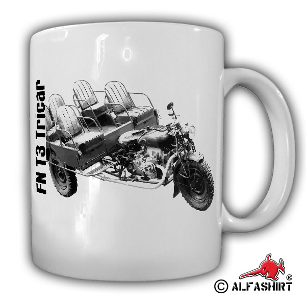 Tasse FN T3 Tricar Fabrique Dreirad Motorrad Bike Belgische Armee #17071